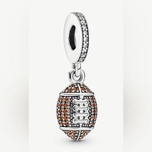 💯Authentic NEW Pandora American Football Dangle Charm S925ALE CZ